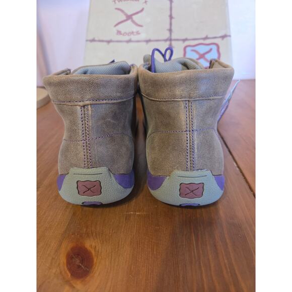 Twisted X Womens Chukka Driving Moccasins Size 11 In Bomber Brown Leather NWT!!! - Picture 5 of 8